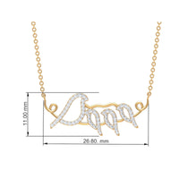 Mama Bird Necklace with Pave Set Moissanite