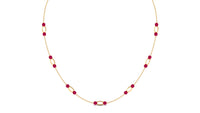 4.7 Carat Lab Created Ruby Contemporary Station Chain Necklace