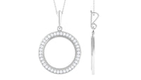 Certified Moissanite Eternity Pendant Necklace for Women