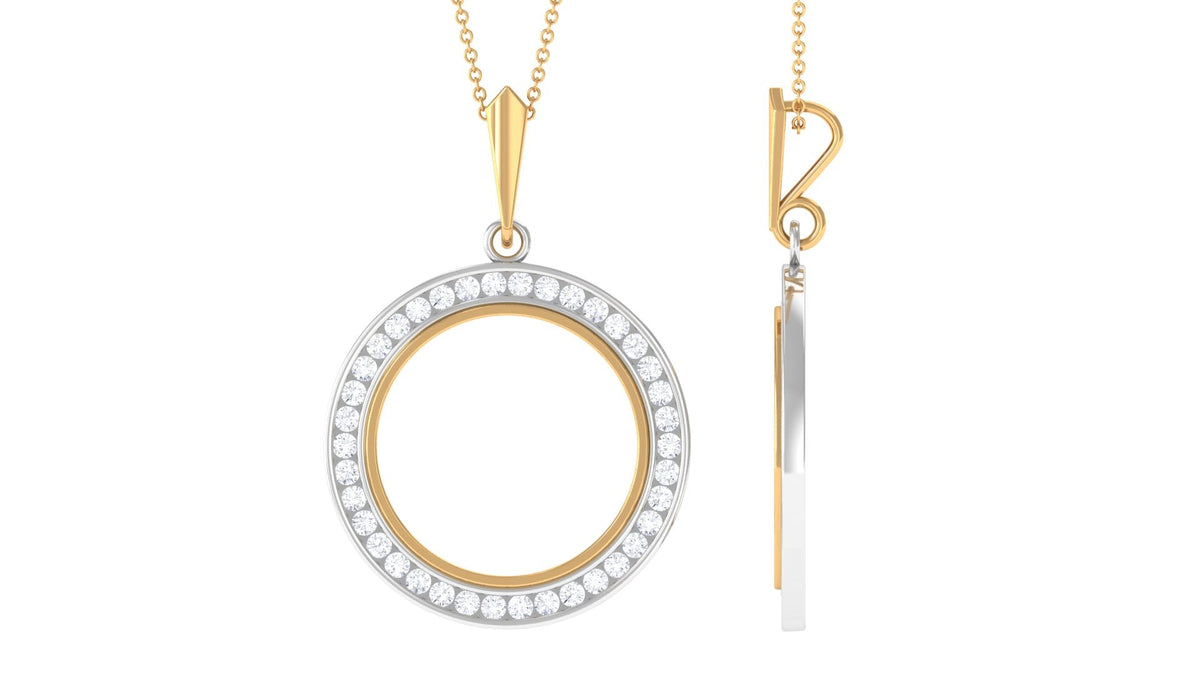 Certified Moissanite Eternity Pendant Necklace for Women
