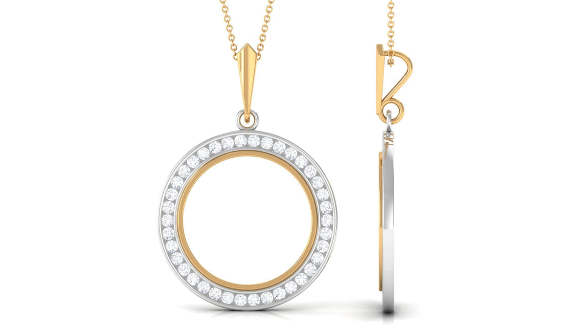 Certified Moissanite Eternity Pendant Necklace for Women