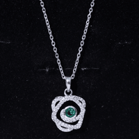 Certified Lab Grown Emerald Designer Necklace