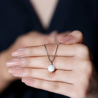 Natural 7.50 Carat Pearl Drop Necklace with Silver Chain