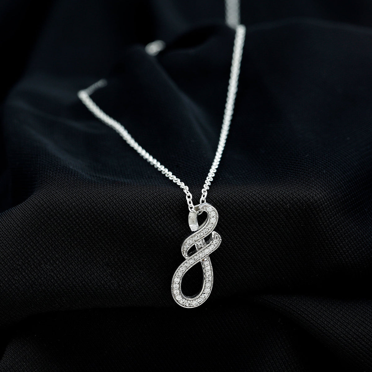 Certified Lab Grown Diamond Infinity Pendant Necklace