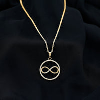 Diamonds Infinity Eternity Pendant Necklace
