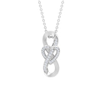 Certified Diamond Infinity Heart Necklace For Her