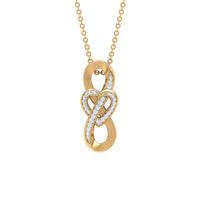 Certified Diamond Infinity Heart Necklace For Her