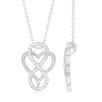 Brilliant Cut Diamond Infinity Heart Necklace for Women