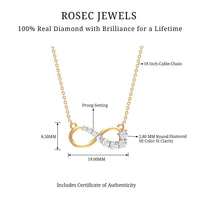 Diamond Infinity Pendant Necklace For Women