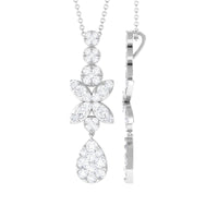 1.75 CT Certified Moissanite Dangle Pendant