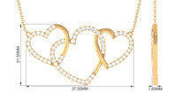 Certified Diamond Three Heart Necklace