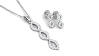 Natural Diamond Infinity Jewelry Set for Women