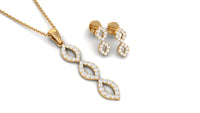 Natural Diamond Infinity Jewelry Set for Women