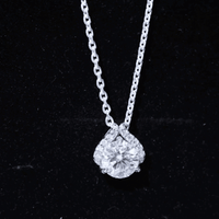 Certified 8 MM Round Lab Grown Diamond Bridal Necklace