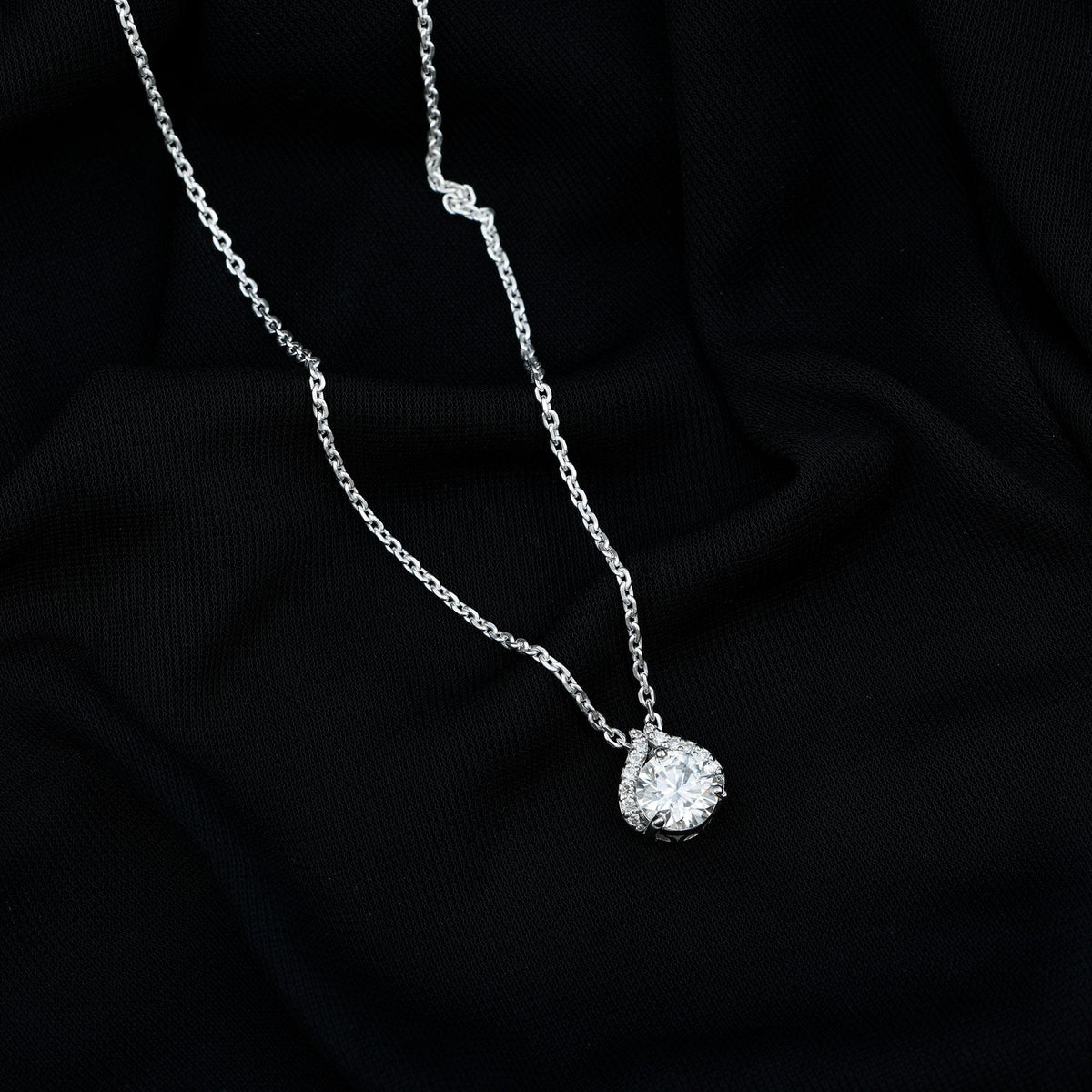 Certified 8 MM Round Lab Grown Diamond Bridal Necklace