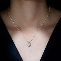 Certified 8 MM Round Lab Grown Diamond Bridal Necklace