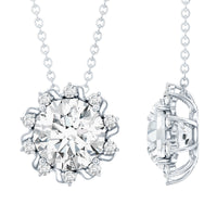 8 MM Round Cut Lab Grown Diamond Starburst Necklace