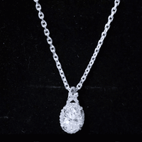 Lab Grown Diamond Vintage Style Pendant With Halo