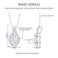 Lab Grown Diamond Vintage Style Pendant With Halo