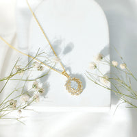 1.2 Carat Oval Lab Grown Diamond Vintage Necklace With Double Halo