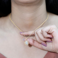 1.2 Carat Oval Lab Grown Diamond Vintage Necklace With Double Halo