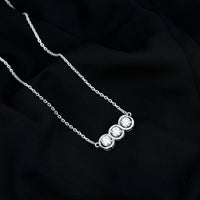 Certified Lab Grown Diamond 3 Stone Necklace For Her