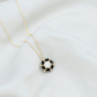 Lab Grown Diamond Cocktail Necklace With Black Onyx