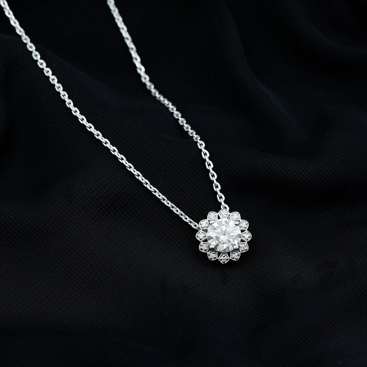Certified 8 MM Lab Grown Diamond Cocktail Necklace For Women