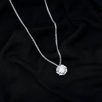 2 Carat Solitaire Lab Grown Diamond Flower Necklace