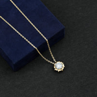 2 Carat Solitaire Lab Grown Diamond Flower Necklace