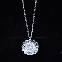 2 Carat Lab Grown Diamond Solitaire Necklace For Women