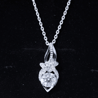 Lab Grown Diamond Flower Statement Necklace