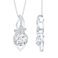 Lab Grown Diamond Flower Statement Necklace