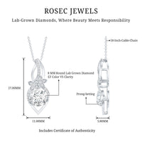 Lab Grown Diamond Flower Statement Necklace