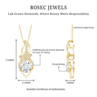 Lab Grown Diamond Flower Statement Necklace