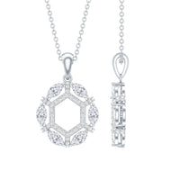 Vintage Style Lab Grown Diamond Wedding Designer Pendant