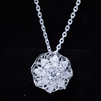 Lab Grown Diamond Statement Flower Necklace