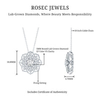 Lab Grown Diamond Statement Flower Necklace