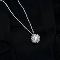 Lab Grown Diamond Statement Flower Necklace