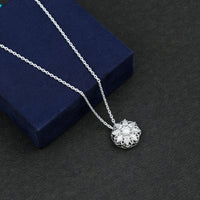 Lab Grown Diamond Statement Flower Necklace