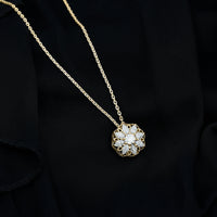 Lab Grown Diamond Statement Flower Necklace