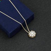 Lab Grown Diamond Statement Flower Necklace