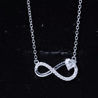 Lab Grown Diamond Infinity Heart Necklace For Women