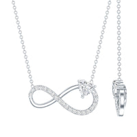 Lab Grown Diamond Infinity Heart Necklace For Women