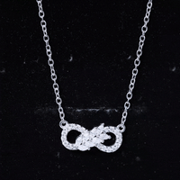 Lab Grown Diamond Infinity Love Knot Necklace For Women