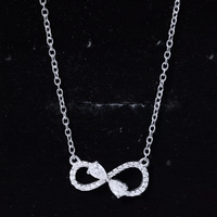 Lab Grown Diamond Forever Knot Teardrop Necklace