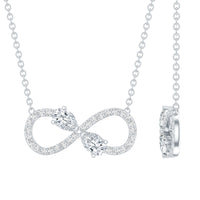 Lab Grown Diamond Forever Knot Teardrop Necklace