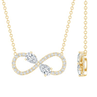 Lab Grown Diamond Forever Knot Teardrop Necklace