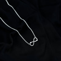 Lab Grown Diamond Infinity Knot Necklace With Cute Heart