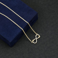Lab Grown Diamond Infinity Knot Necklace With Cute Heart